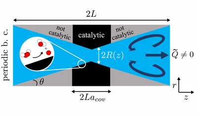 Active pore as a pump for micro- and nanofluids